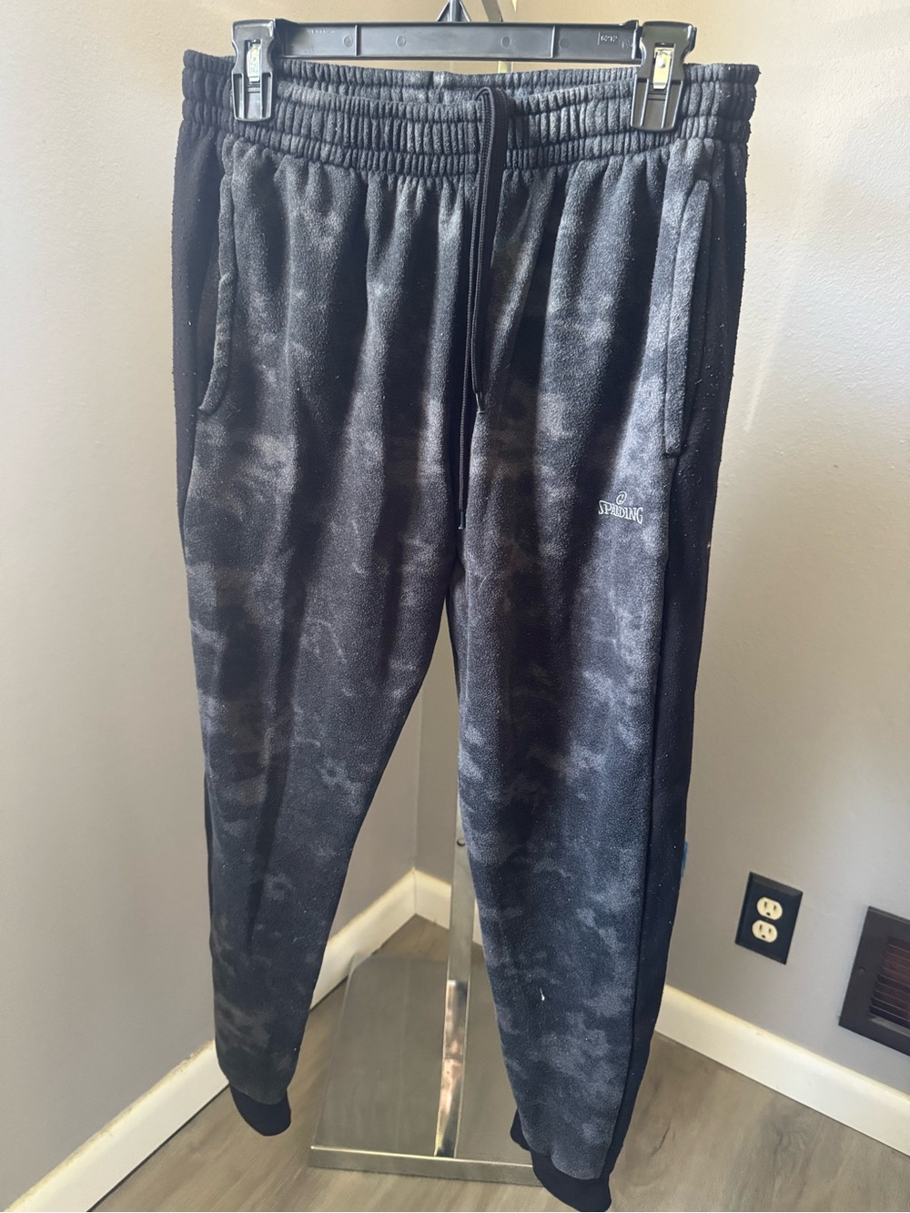 Spalding Black Tie-Dye Jogger Sweatpants